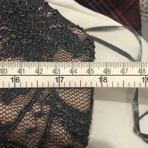 Elegant Grey Lace Halter Dress - Picture 12 of 14